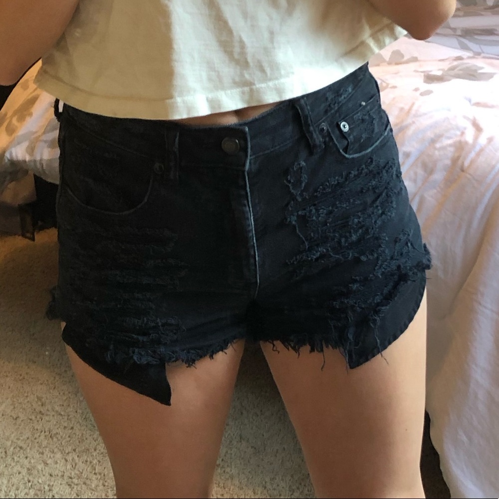 Black high waisted shorts